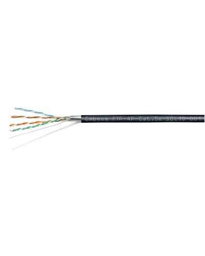 FTP-4P-Cat.5e-SOLID-OUT-LSZH-UV-100 (7176c-5). Кабель «витая пара» (LAN) для структурированных систем связи. CABEUS в Петрозаводске