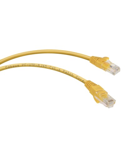 PC-UTP-RJ45-Cat.6-0.3m-YL (8703c), желтый. Патч-корд медный. CABEUS в Петрозаводске