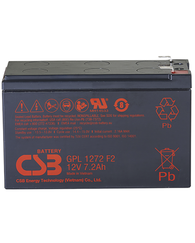 CSB GPL 1272 F2 FR. Аккумулятор герметичный свинцово-кислотный. CSB в Петрозаводске