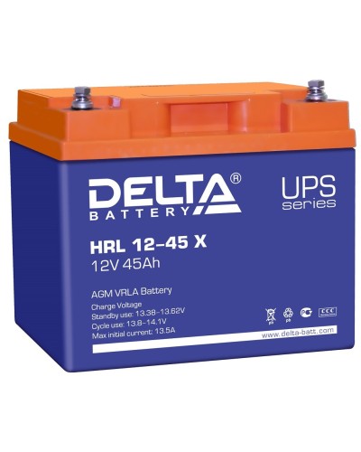 Delta HRL 12-45 X. Аккумулятор герметичный свинцово-кислотный. Delta в Петрозаводске
