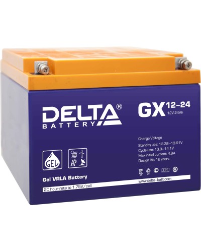 Delta GX 12-24. Аккумулятор герметичный свинцово-кислотный. Delta в Петрозаводске