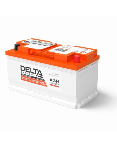 Delta START MASTER AGM 1295 (95 Ah). Аккумулятор автомобильный герметичный свинцово-кислотный. Delta в Петрозаводске