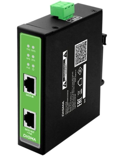 DNP30W48GDXM 10/100/1000BASE-T 30Вт 37-57В(DC). Инжектор PoE. Digma в Петрозаводске