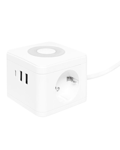 Удлинитель Куб 2 гнезда 2USB 2,4А+Type C + Ночник 1,3 метра 1мм2. Удлинитель Куб. EKF в Петрозаводске