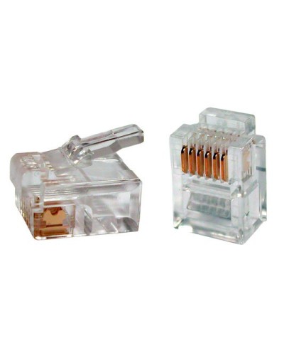 PLUG-6P6C-P-C2-100 (100 шт). Разъем RJ-12. Hyperline в Петрозаводске