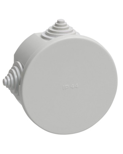 Коробка распаячная КМ41237 D75х40 открытой проводки IP44 4 гермоввода серая (UKO11-075-040-000-K41-44). Коробка распаячная безгалогенная (HF). IEK в Петрозаводске