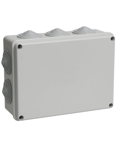 Коробка распаячная КМ41244 190х140х70 открытой проводки IP55 10 гермовводов серая (UKO11-190-140-070-K41-55). Коробка распаячная безгалогенная (HF). IEK в Петрозаводске