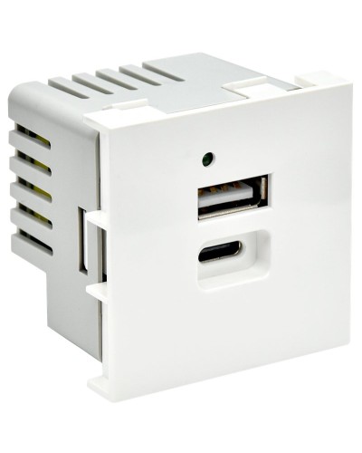 Розетка USB A+C 4,2А PRIMER РКЮ-25-40-П белый IEK (PR-KK40D-RU-0-2-AC-K01). Розетка USB. IEK в Петрозаводске