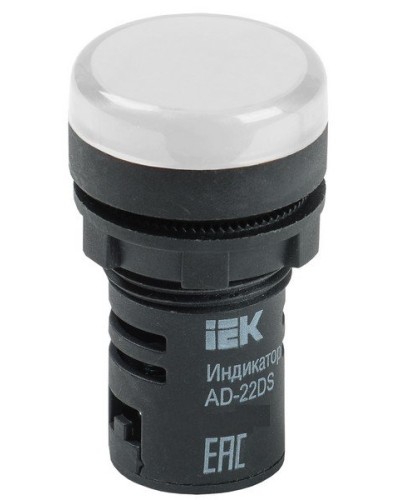 Лампа AD22DS (LED) матрица D22 мм 24В AC/DC белый (BLS10-ADDS-024-K01). Светосигнальный индикатор. IEK в Петрозаводске