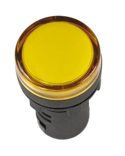 Лампа AD22DS (LED) матрица D22 мм желтый 12В AC/DC желтый (BLS10-ADDS-012-K05). Светосигнальный индикатор. IEK в Петрозаводске