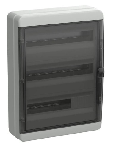Корпус пластиковый КМПн-54 IP65 TEKFOR (TF5-KP72-N-54-65-K03-K02). Корпус модульный пластиковый черная прозрачная дверь. IEK в Петрозаводске