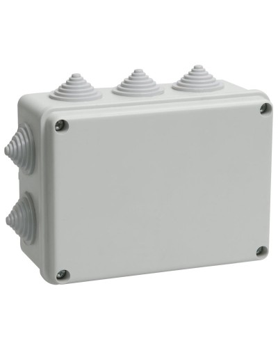 Коробка распаячная КМ41242 150х110х70 открытой проводки IP55 10 гермовводов серая (UKO10-150-110-070-K41-55). Коробка распаячная безгалогенная (HF). IEK в Петрозаводске