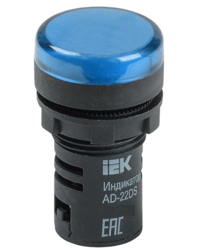Лампа AD22DS (LED) матрица D22мм синий 24В AC/DC (BLS10-ADDS-024-K07). Светосигнальный индикатор. IEK в Петрозаводске
