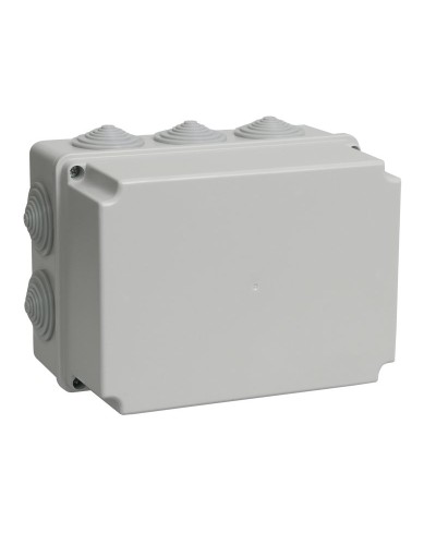 Коробка распаячная КМ41245 190х140х120 открытой проводки IP44 10 гермовводов серая (UKO10-190-140-120-K41-44). Коробка распаячная безгалогенная (HF). IEK в Петрозаводске