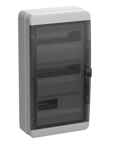Корпус пластиковый КМПн-36 IP65 TEKFOR (TF5-KP72-N-36-65-K03-K02). Корпус модульный пластиковый черная прозрачная дверь. IEK в Петрозаводске