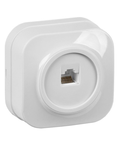 Розетка RJ45 кат.5E о/у РК10-ХБ белый IEK GLORY (EKH10-K01). Розетка компьютерная. IEK в Петрозаводске