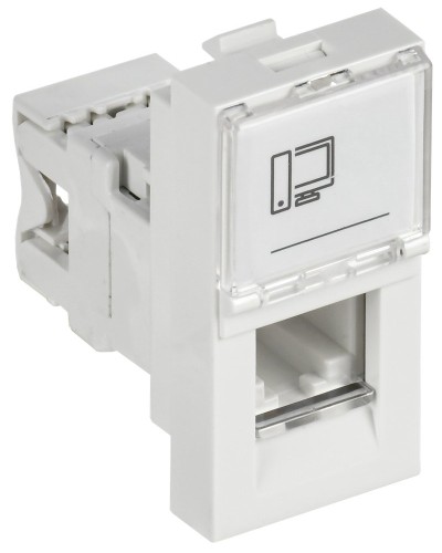 Розетка RJ45 кат.6 PRIMER РКИ-10-00-П-6 белый IEK (PR-KK40D-RI-0-1-C06U-K01). Розетка RJ-45. IEK в Петрозаводске