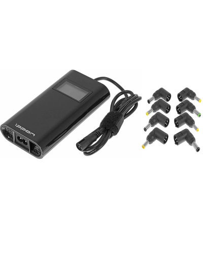 Блок питания Ippon D90U автоматический 90W 15V-19.5V 8-connectors 4.5A 1xUSB 2.1A, LCD индикатор (654527). Блок питания. Ippon в Петрозаводске