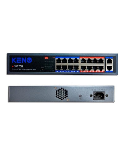 KN-SW1602POE+. Коммутатор с питанием по PoE. KENO в Петрозаводске