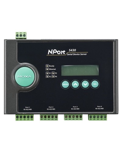 NPort 5430. 4-портовый асинхронный сервер. MOXA в Петрозаводске
