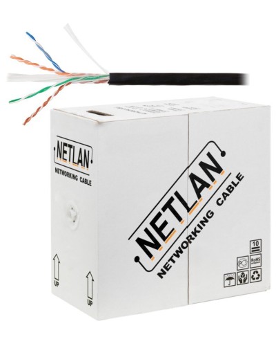 U/UTP 4pair, Cat6, Solid, Out, PE (EC-UU004-6-PE-BK). Кабель «витая пара» (LAN) для структурированных систем связи. NETLAN в Петрозаводске