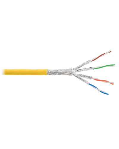 S/FTP, 4pair, Cat7a, Solid, In, LSZH (NKL 4375C-YL). Кабель «витая пара» (LAN) для структурированных систем связи. NIKOLAN в Петрозаводске