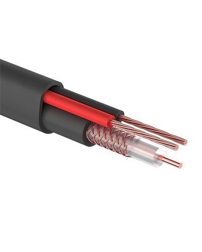 КВК-П-2+2x0,75 мм² (Cu/CCA) черный PROconnect (01-4109). Кабель комбинированный для систем видеонаблюдения. PROCONNECT в Петрозаводске