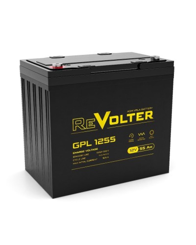 Revolter GPL 1255. Аккумулятор автомобильный герметичный свинцово-кислотный. Revolter в Петрозаводске