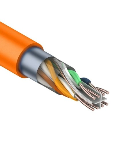 F/UTP, CAT 6, ZH нг(А)-HF, 4PR, 23AWG, INDOOR, SOLID, оранжевый, 305 м, REXANT (01-0151). Кабель «витая пара» (LAN) для структурированных систем связи. Rexant в Петрозаводске