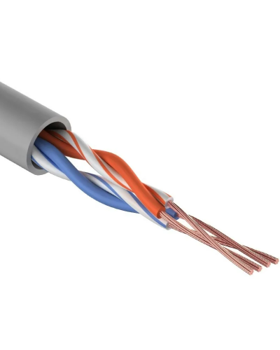 U/UTP, CAT 5e, PVC, 2PR, 24AWG, INDOOR, STRANDED, серый, 305м REXANT (01-0026). Кабель «витая пара» (LAN) для структурированных систем связи. Rexant в Петрозаводске