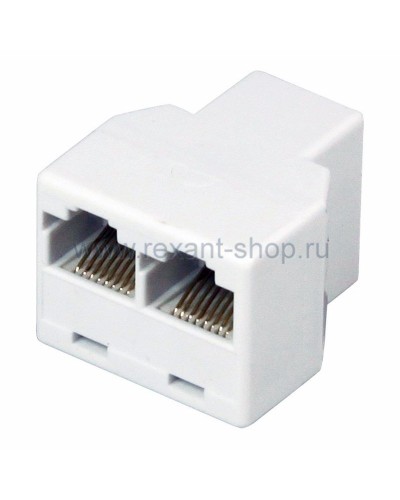 Двойник компьютерный UTP RJ-45(8P8C) (гнездо - 2 гнезда) REXANT (03-0103): Кабельный соединитель в Петрозаводске