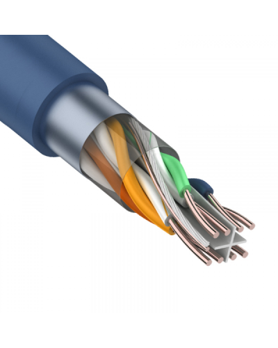 F/UTP, CAT 6, PVC, 4PR, 23AWG, INDOOR, SOLID, синий, 305 м, REXANT (01-0147). Кабель «витая пара» (LAN) для структурированных систем связи. Rexant в Петрозаводске