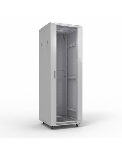 Шкаф телекоммуникационный 19 напольный 42U 600х800 мм, передняя дверь стекло, задняя дверь металл, RAL 7035 (состоит из 3 частей) (04-2306). Шкаф телекоммуникационный 19 напольный 42U. Rexant в Петрозаводске