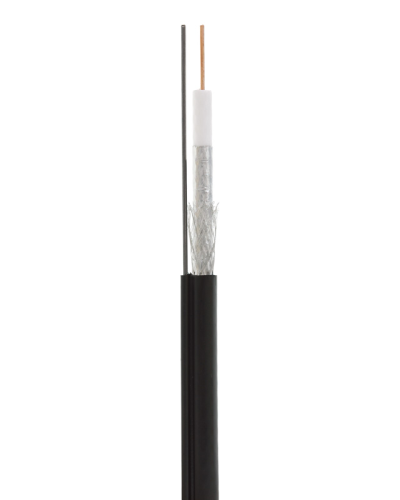 RG-11U, 75 Ом, CCS/Al/Al 83% + ТРОС*1 (бухта 305 м), черный OUTDOOR (01-3021). Кабель коаксиальный радиочастотный. Rexant в Петрозаводске