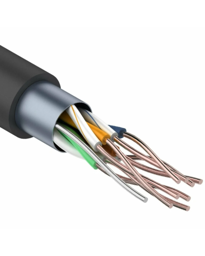 F/UTP, CAT 5e, PE, 4PR, 24AWG, OUTDOOR, SOLID, черный, 305м REXANT (01-0146-1). Кабель «витая пара» (LAN) для структурированных систем связи. Rexant в Петрозаводске