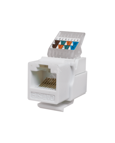Модуль-вставка Keystone Кат5е, без.инстр.зад, белый UTP (10-0312): Вставка Keystone Jack RJ-45 в Петрозаводске