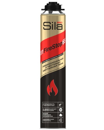 Пена огнестойкая Sila Pro B1 Firestop 65, 850 мл: Пена монтажная профессиональная в Петрозаводске