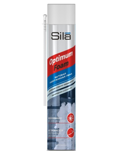 Пена монтажная SILA HOME OPTIMUM FOAM, всесезонная, 750 мл. Пена монтажная. Sila в Петрозаводске