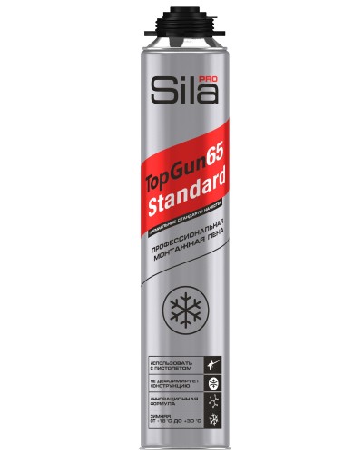 Пена монтажная Sila Pro TopGun 65 STANDARD winter, 850 мл. Пена монтажная профессиональная. Sila в Петрозаводске