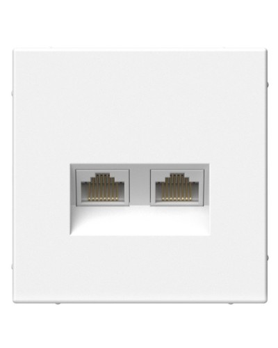 ArtGallery розетка двойная RJ45, кат. 6Е, скрытой установки, механизм, белый (GAL000188). Розетка компьютерная. Systeme Electric в Петрозаводске