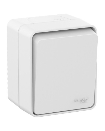 AtlasDesign PROFI54 выключатель 1-клавишный, открытой установки, белый (ATN540111). Выключатель. Systeme Electric в Петрозаводске