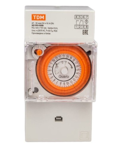 АР-30мин/24ч-16А-DIN (3 модуля) TDM (SQ1503-0006). Аналоговое суточное реле. TDM ЕLECTRIC в Петрозаводске