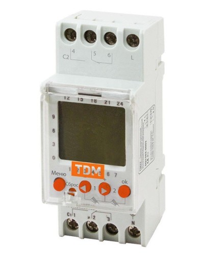 ТЭ822-2кан-1мин/7дн-44on/off-2х16А-DIN TDM (SQ1503-0003). Таймер электронный. TDM ЕLECTRIC в Петрозаводске