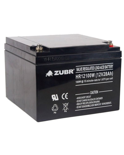 ZUBR HR 12100W (12V, 28Ah). Аккумулятор герметичный свинцово-кислотный. ZUBR в Петрозаводске