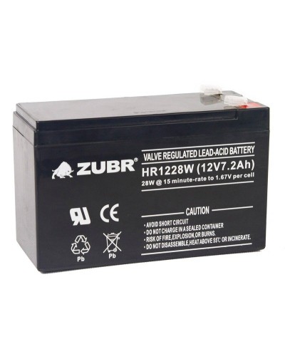 ZUBR HR 1228W (12V, 7,2Ah). Аккумулятор герметичный свинцово-кислотный. ZUBR в Петрозаводске
