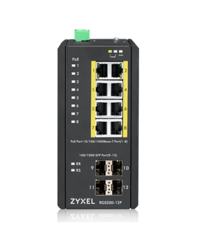 RGS200-12P-ZZ0101F. Промышленный L2 PoE+ коммутатор. ZYXEL в Петрозаводске