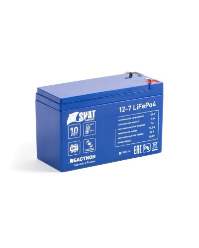 Skat i-Battery 12-7 LiFePo4 (645). Li-Ion аккумулятор. Бастион в Петрозаводске