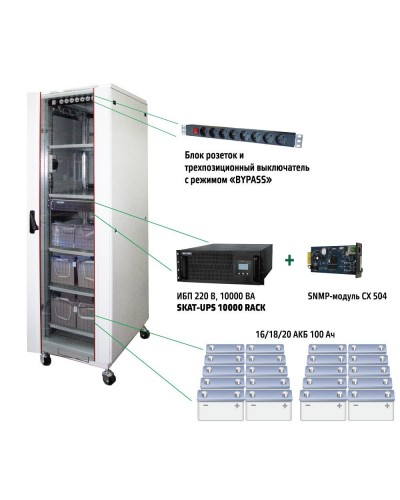 SKAT UPS 10000 SNMP (484). Комплекс бесперебойного питания. Бастион в Петрозаводске