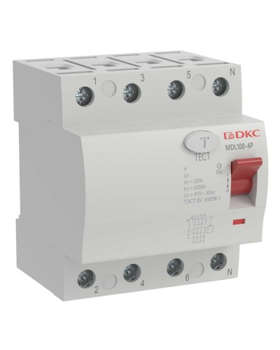 YON MAX MDL100 ВДТ, 4P, 30mA, 25A, АС (MDL100-4P2-25-AC). Автоматический выключатель дифференциальный (УЗО). ДКС в Петрозаводске