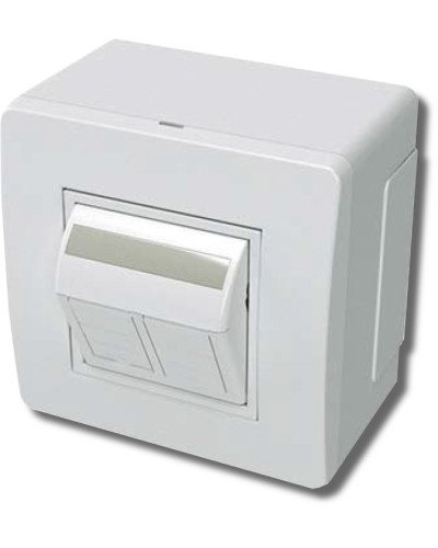 Коробка в сборе с 2 розетками RJ45, кат.5е, белая (10656): Коробка в сборе в Петрозаводске